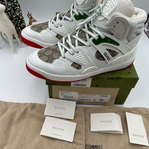 Women’s Gucci retro basket high top sneaker size 41.5 made in Italy - Picture 7 of 8